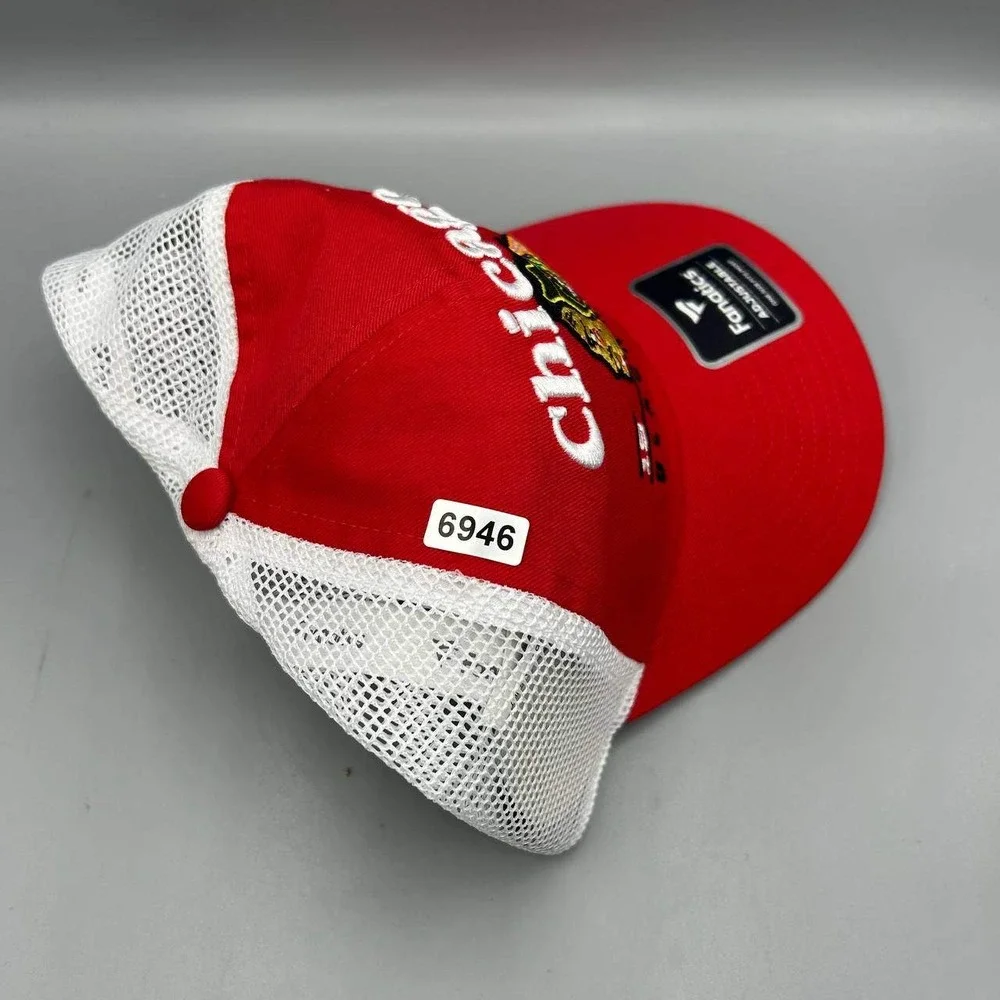 Chicago Blackhawks Trucker Hat Men Red NHL Fanatics Snap Back Cap Cotton New